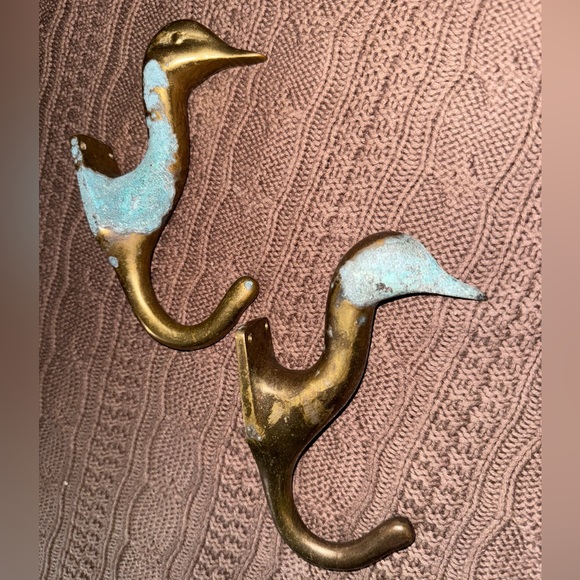antique brass heavy duck head hook hangers - Picture 5 of 6